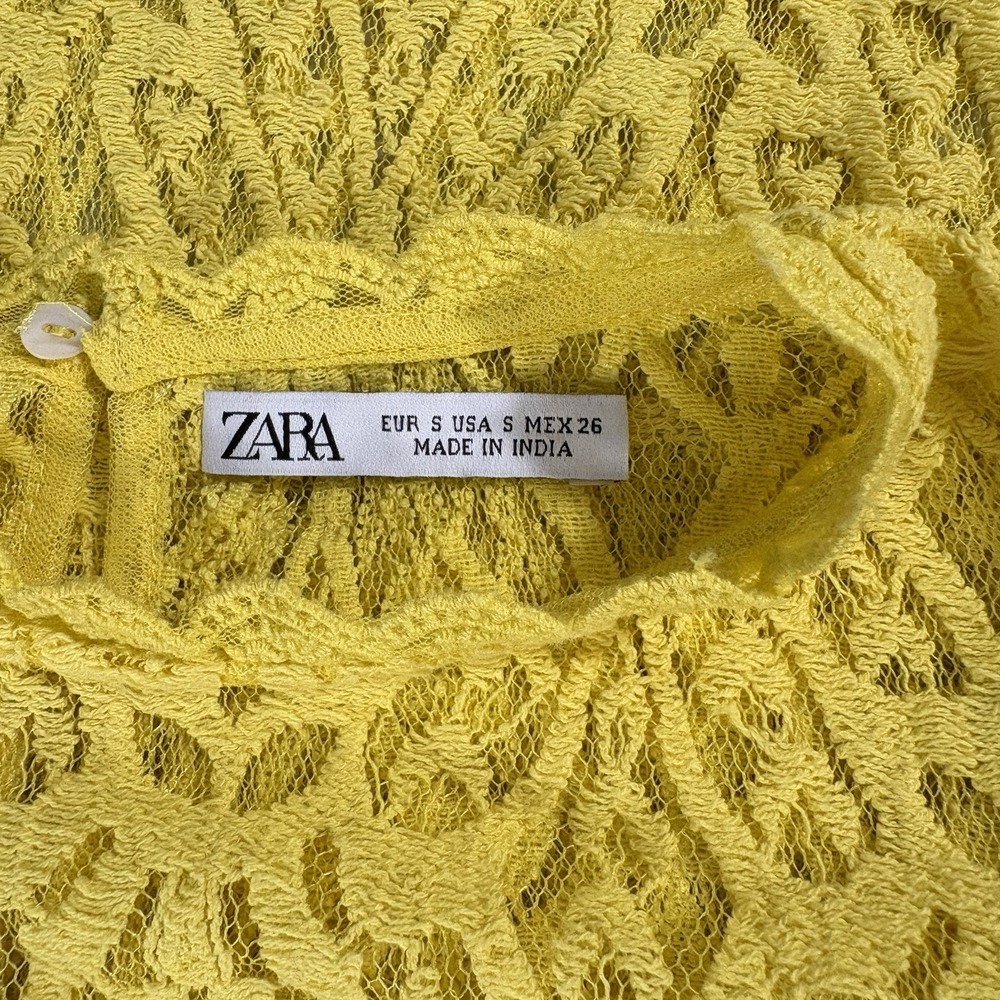 Zara Top Women S Sheer Crochet Boho Festival Coachella Garden Fairy Y2K - Picture 6 of 6